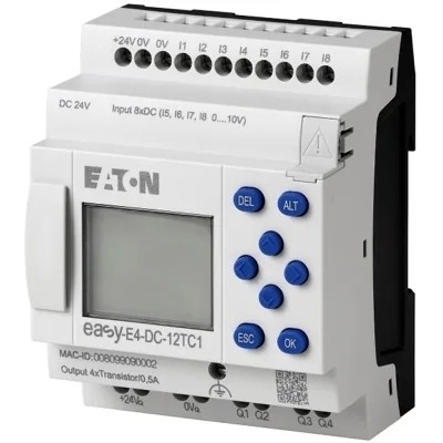 Beheersrelais EASY-E4-AC-12RCX1 8DI4RO 100-240V AC/DC toetsenbord Ethernet schroefterminal