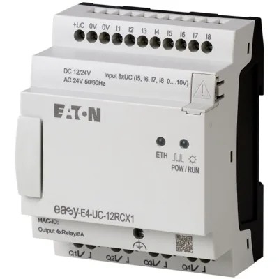 Beheersrelais EASY-E4-AC-12RCX1 8DI4RO 100-240V AC/DC toetsenbord Ethernet schroefterminal