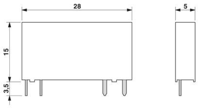 2966595 Miniatuur vaste relais OPT-24DC/24DC/2 voor kleinschalige toepassingen
