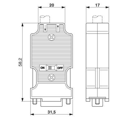 2904467 D-SUB busconnector SUBCON-PLUS-M/AX 9 voor snelle en stabiele gegevensoverdracht