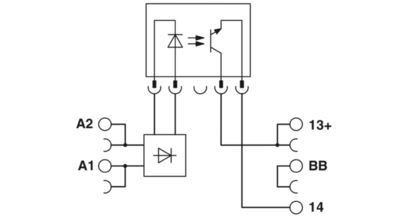 PLC-OPT-24DC/24DC/2/ACT Solid State Relay Module met 24V gelijkstroominvoer en -uitvoer 2900376