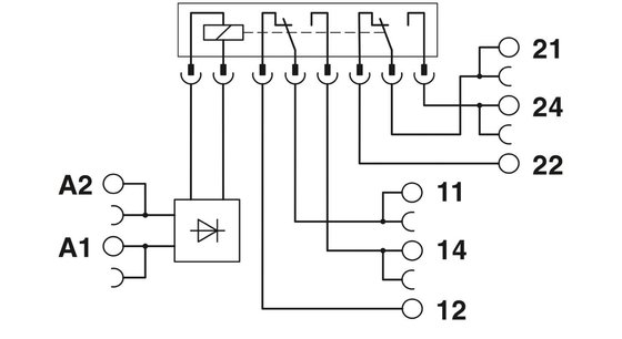 PLC-OPT-24DC/24DC/2/ACT Solid State Relay Module met 24V gelijkstroominvoer en -uitvoer 2900376
