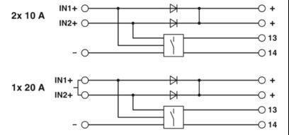 TRIO-DIODE/48DC/2X10/1X20 Redundantie module zorgt voor ononderbroken werking 2866527