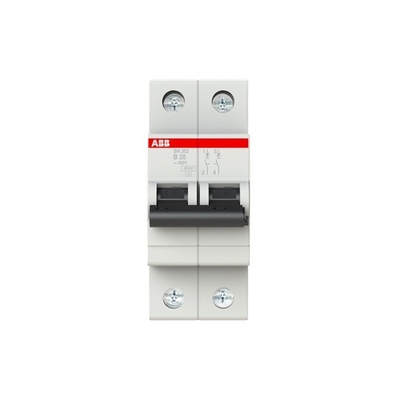 MCB SH202-B20 Miniatuurcircuitbreaker 20A Standaardstroom 2P B 220V Standaardspanning