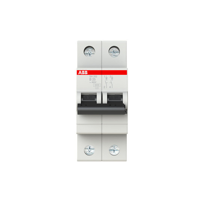 2P MCB SH202-B25 Miniatuurcircuitbreaker Nummer van pool 2 Nominale stroom 25A