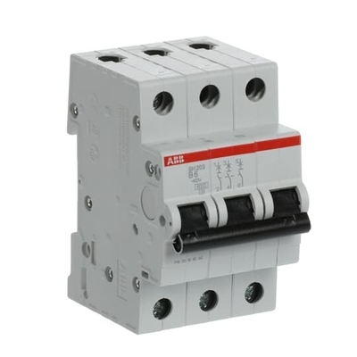 MCB SH203-B6 Miniatuurcircuitbreaker Nominale frequentie Hz 50 Aantal polen 3 6 A