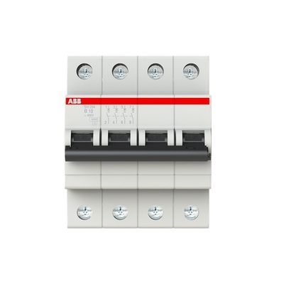 BCD Curve B MCB SH204-B10 Miniatuurcircuitbreaker 4P B Stroom 10A