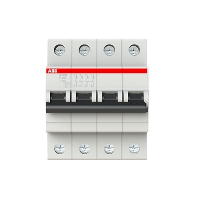 MCB SH204-B20 Miniatuurcircuitbreaker 4P B 20 A BCD Curve B Breekcapaciteit