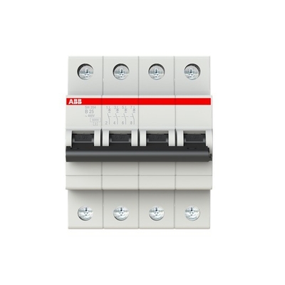 25A BCD Curve MCB SH204-B25 Miniatuurcircuitbreaker 4P met langdurige prestaties