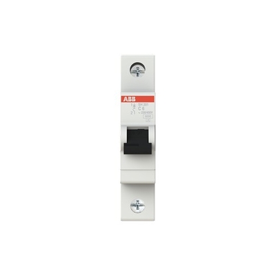 MCB SH201-C6 Miniatuurcircuitbreaker 1P C 6 A Geschikt voor verschillende toepassingen