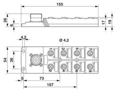 Upgrade uw stroomdistributiesysteem met SACB-8/8-L-M23 Distributeur Box 1692446