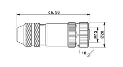 SACC-M12FSB-5CON-PG9 SH AU Data Connector 1507777 en duurzaam voor industriële doeleinden