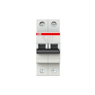 SH202-C32 Miniatuurcircuitbreaker 2P 32 A BCD Curve C voor elektrische veiligheidsvoorzieningen