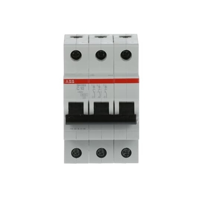MCB SH203-C10 Miniatuurcircuitbreaker Nummer van pool 3 Nominale frequentie Hz 50 C 10 A