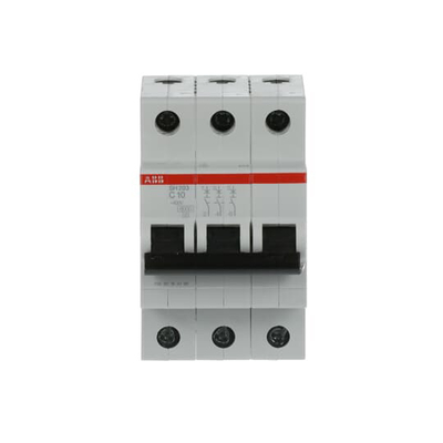 MCB SH203-C10 Miniatuurcircuitbreaker Nummer van pool 3 Nominale frequentie Hz 50 C 10 A