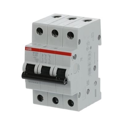 MCB SH203-C20 Miniatuurcircuitbreaker 3P Nominale stroom 20A Nominale frequentie 50 Hz