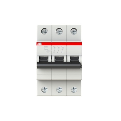 Breekcapaciteit 3P C 63A MCB SH203-C63 Miniatuurcircuitbreaker Nominale frequentie Hz 50
