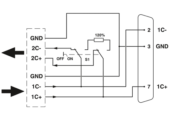 2744694 SUBCON-PLUS-CAN Phoenix Contact D-SUB Bus Connector voor naadloze verbinding