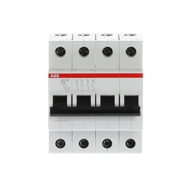 MCB SH204-C6 Miniatuurcircuitbreaker 4P C 6A Standaardstroom 20A Standaardspanning 220V