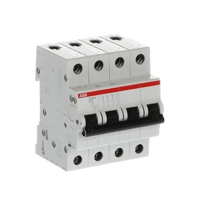 MCB SH204-C6 Miniatuurcircuitbreaker 4P C 6A Standaardstroom 20A Standaardspanning 220V