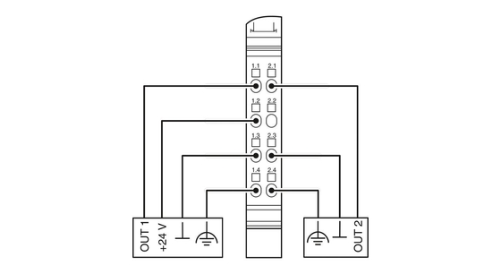IP20 Beschermingsniveau 2861263 IB IL 24 DO 2-2A-PAC Phoenix Contact Digitale Module