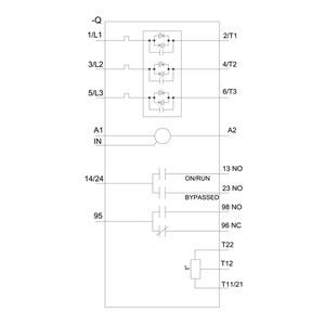 Motorbesturing met 3RW5248-2TC14 SIRIUS Soft Starter en veergeladen terminals