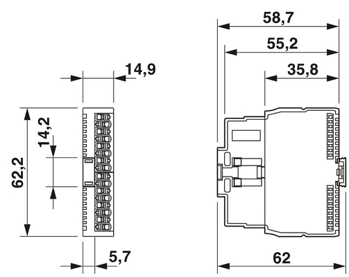 AXL SE PSDI8/3 Phoenix Contact Security Module Beschermingsniveau IP20 voor de klant