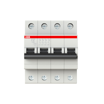 Hoge breekcapaciteit MCB SH204-C25 Miniatuurcircuitbreaker 4P C 25A voor industrieel gebruik