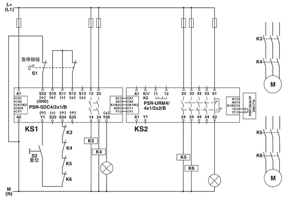 PSR-SCP-24DC/URM4/4X1/2X2/B Verlengingsmodule PROTECTIVE met theoretische spanningsrelais
