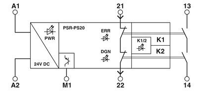 2700356 Phoenix Contact Safety Relay -PSR-PS20-1NO-1NC-24DC-SC voor spanningssluiting