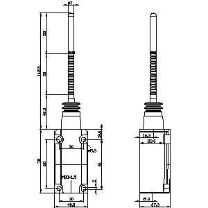 PLC 3SE5112-0CR01 Metal Spring Rod Position Switch voor ruwe industriële omgevingen