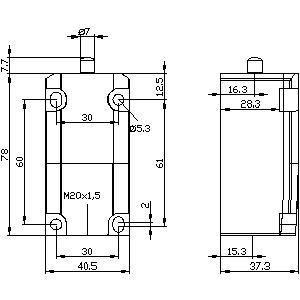 EKS 3SE5112-0LA00-1CA0 Metalen positieschakelaar voor positionering in industriële omstandigheden