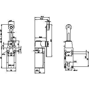 31 mm Plastic Position Switch Rotating Drive Verstelbare lengte stalen hefboom zonder LED
