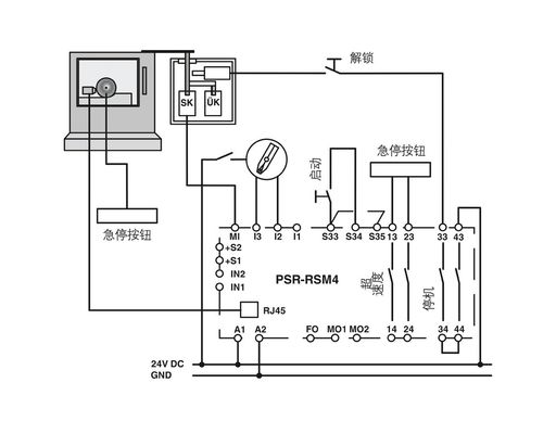 Beschermingsdoeleinden PSR-SPP-24DC/RSM4/4X1 Veiligheidsapparatuur met contactbelasting uitschakeling