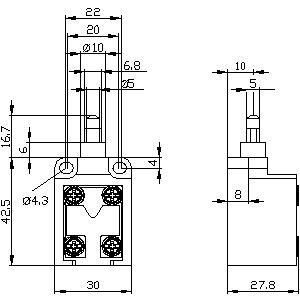 3SE5250-0CC05 Open type positie-schakelaar 1NO 1NC Contacten voor industriële toepassingen