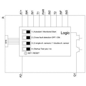 3SK1120-1AB40 Veiligheidsrelais 3SK1 Basiseenheid Schroefterminal 24V DC 3 Activeringscircuits