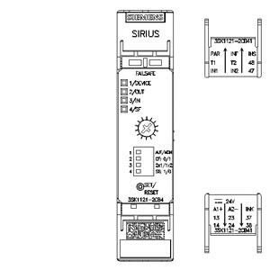 3SK1121-2CB42 Veiligheidsrelais 3SK1 Basis-eenheid Geavanceerde relais Uitgang Veergeladen terminal