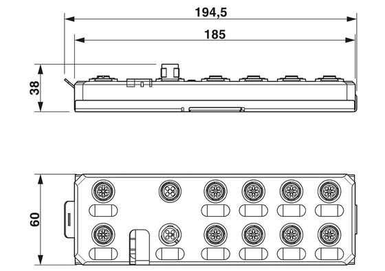 IP65/IP67 Beschermingsniveau AXL E PN DIO16 M12 6M Digitale module voor uw prestaties