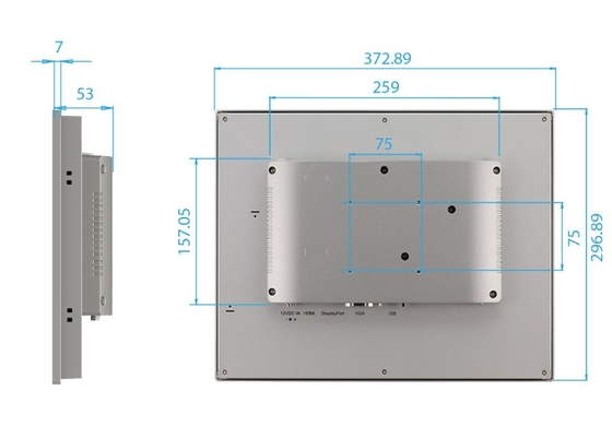 Advantech FPM-215-R8AE touchscreen met andere communicatieinterface klaar voor verzending