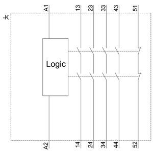 4RO Uitvoerverlengings- en schroefterminal 3SK1211-1BW20 Veiligheidsrelais voor AC/DC 110-240V