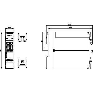 3SK2 22 5 mm breedte veiligheid relais basis-eenheid met PROFINET-interface en schroef terminal