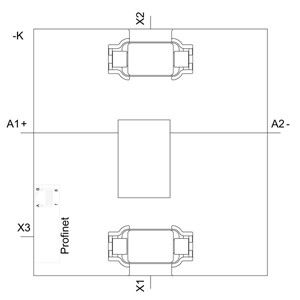 3SK2 22 5 mm breedte veiligheid relais basis-eenheid met PROFINET-interface en schroef terminal