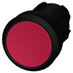 Rode platte knop 3SU1000-0AB20-0AA0 SIRIUS ACT drukknop met plastic knop zonder licht