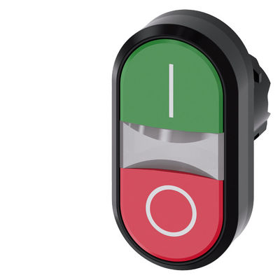 3SU1000-3AB42-0AK0 SIRIUS ACT Twin Push Button Plastic Unlited Flush Momenteel Groen/Rood