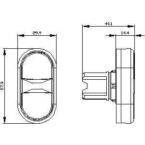 3SU1000-3AB42-0AK0 SIRIUS ACT Twin Push Button Plastic Unlited Flush Momenteel Groen/Rood