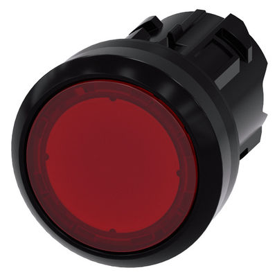 Verlicht rood plat knop 3SU1001-0AB20-0AA0 SIRIUS ACT Pushbutton Plastic materiaal