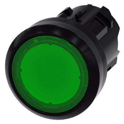 Groen verlicht plat knop 3SU1001-0AB40-0AA0 SIRIUS ACT Pushbutton Plastic materiaal