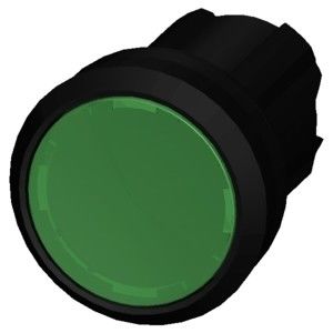 Groen verlicht plat knop 3SU1001-0AB40-0AA0 SIRIUS ACT Pushbutton Plastic materiaal