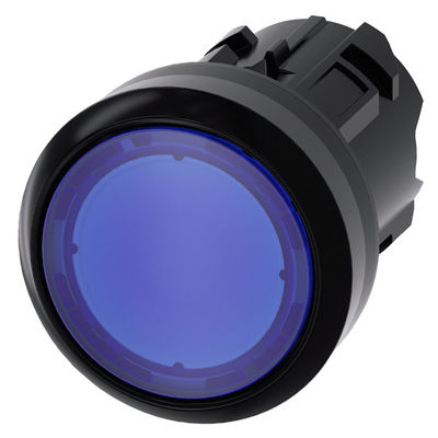 Blauw Plastic Lighted 3SU1001-0AB50-0AA0 SIRIUS ACT Pushbutton met Flat Button Design
