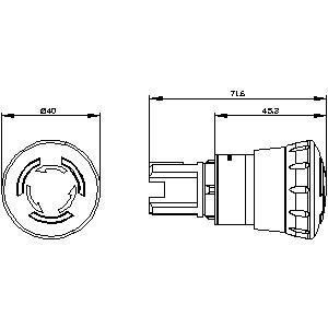 Push Trigger Action SIRIUS ACT 3SU1001-1HB20-0AA0 Champignon Push Button Plastic Lighted